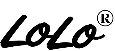 LoLo logo in black script font with a registered trademark symbol, on a transparent background.